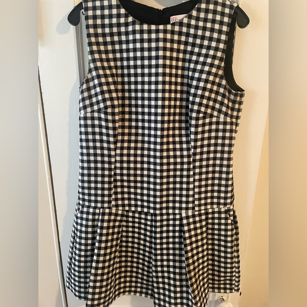 Gingham black and white shorts romper